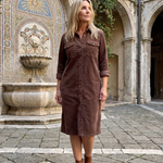 Kalney | Long Sleeve Patch Pockets Midi Dress