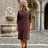 Kalney | Long Sleeve Patch Pockets Midi Dress