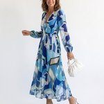 Elirose | Long Sleeve Floral Maxi Dress