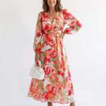 Elirose | Long Sleeve Floral Maxi Dress