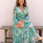 Elirose | Long Sleeve Floral Maxi Dress