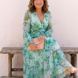 Elirose | Long Sleeve Floral Maxi Dress