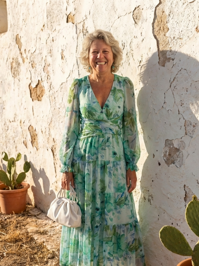Elirose | Long Sleeve Floral Maxi Dress