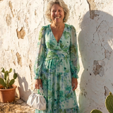 Elirose | Long Sleeve Floral Maxi Dress