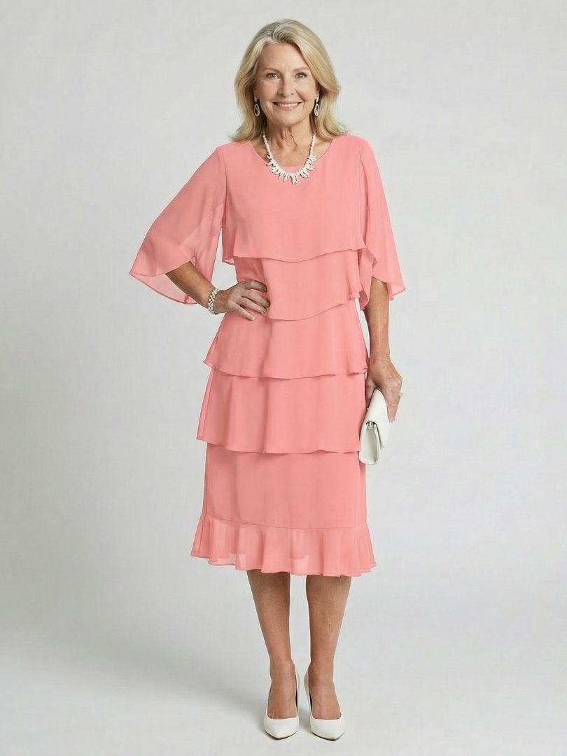 Odavia | Layered Tier Midi Dress