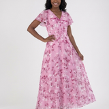 Lorine | Floral Chiffon Maxi Dress