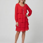 Liana | Clean Layered Knee Length Dress