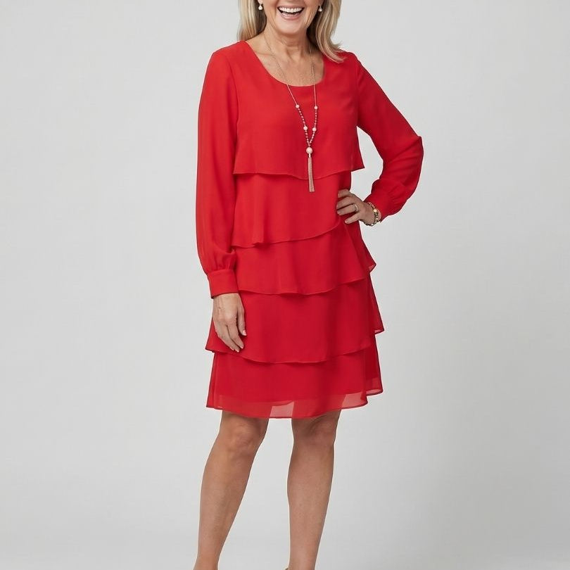 Liana | Clean Layered Knee Length Dress