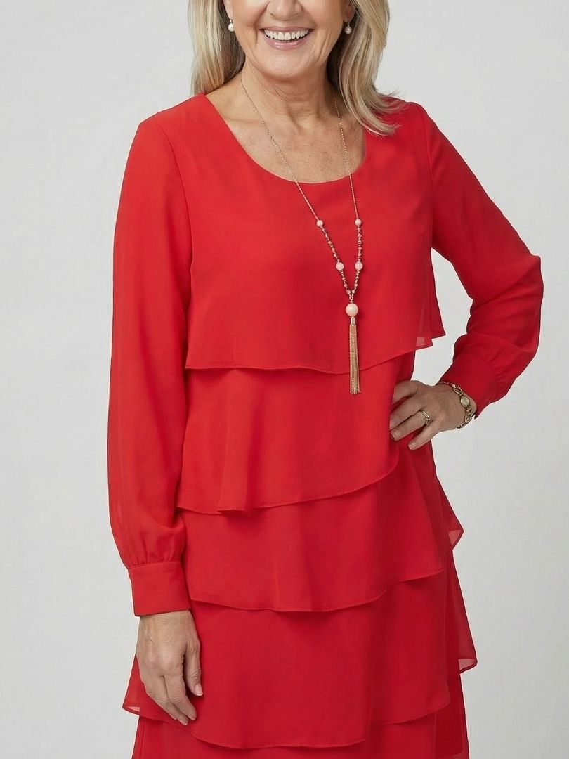 Liana | Clean Layered Knee Length Dress