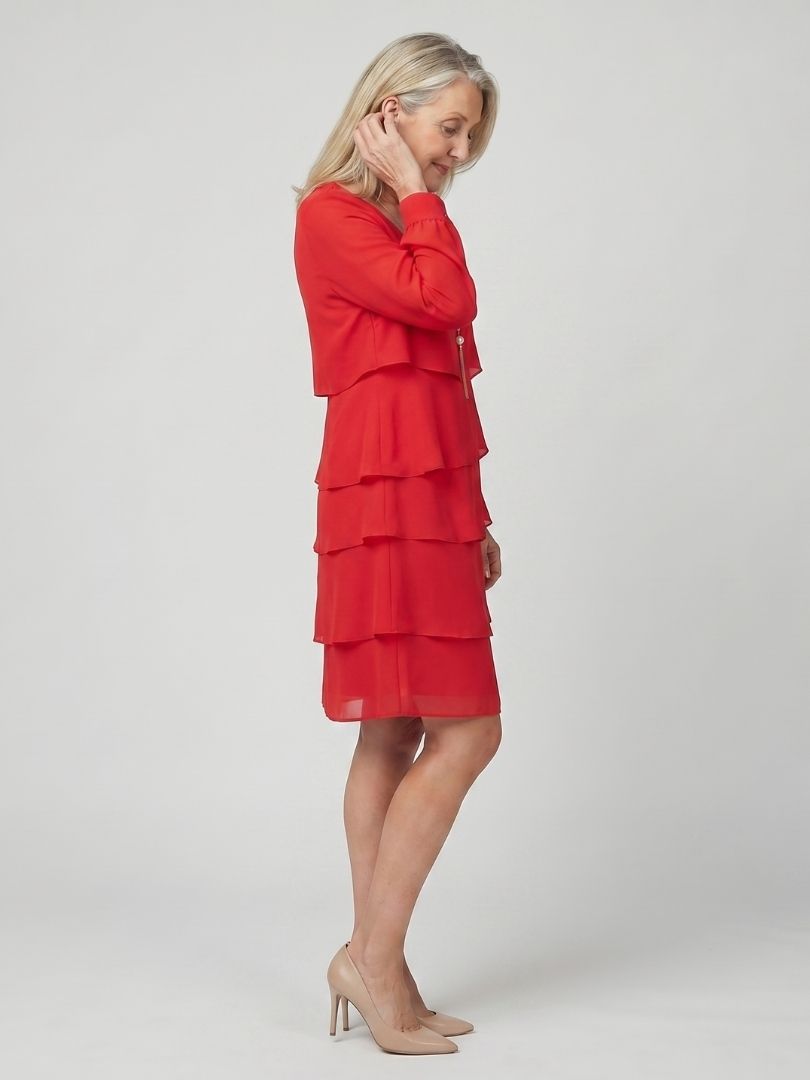 Liana | Clean Layered Knee Length Dress