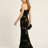 Casnia | One Shoulder Floral Lace Maxi Dress