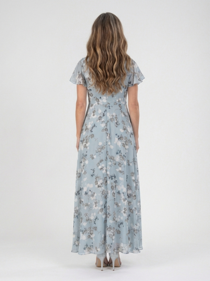 Lorine | Floral Chiffon Maxi Dress