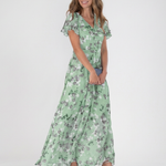Lorine | Floral Chiffon Maxi Dress