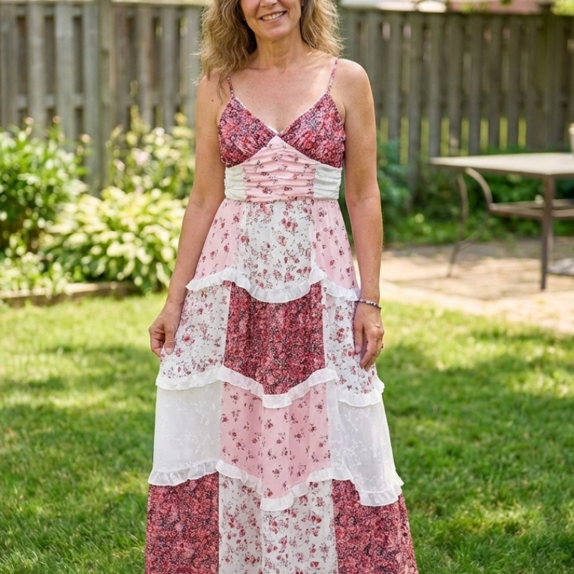 Fleurna | Spaghetti Strap Ruched Bodice Floral Tiered Maxi Dress
