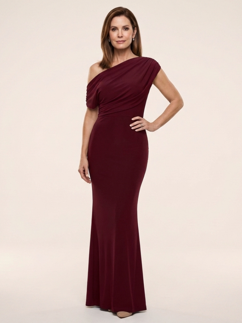 Kalwen | One Shoulder Draped Maxi Dress
