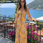 Belina | Off Shoulder Pleated Long Sleeve Maxi Dress