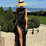 Orlaney | One Shoulder Draped Maxi Dress