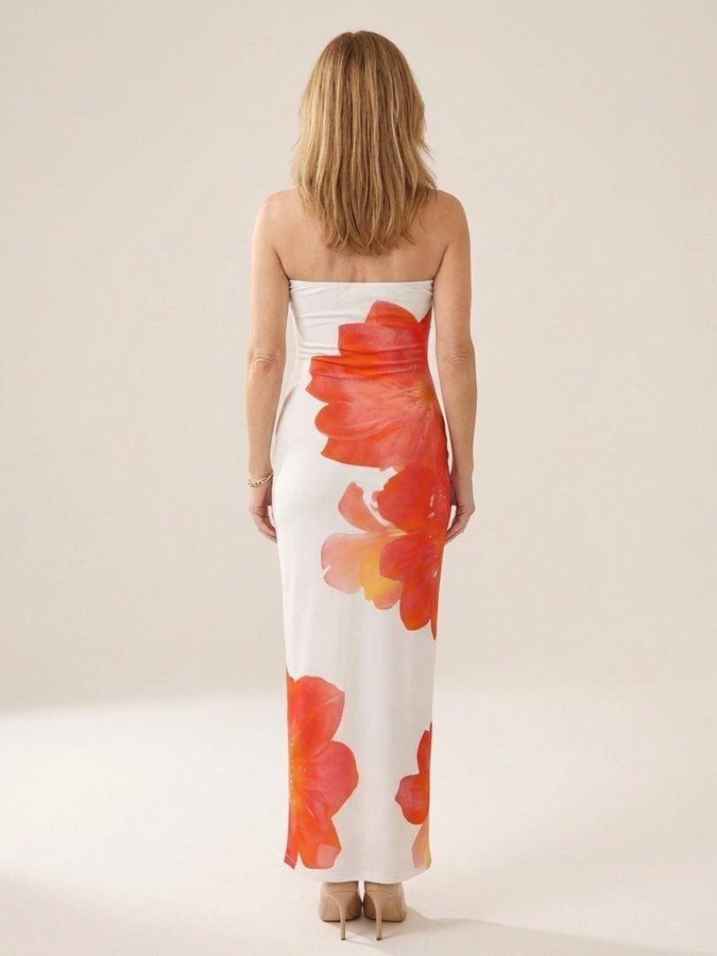 Viothea | Strapless Floral Maxi Dress