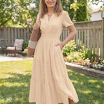 Vidada | Short Sleeve Tiered Maxi Dress