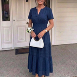 Vidada | Short Sleeve Tiered Maxi Dress