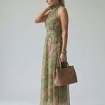 Dahwyn | Gathered Halter Midi Dress