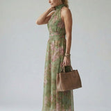 Dahwyn | Gathered Halter Midi Dress