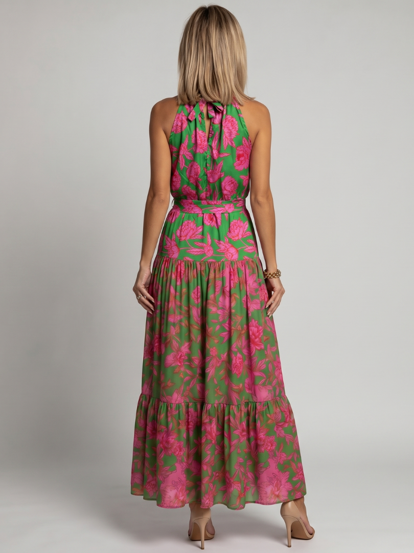 Solla | Draped Halter Midi Dress