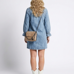 Nilalia | Long Sleeve Button Front Denim Shirt Dress