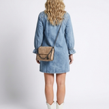 Nilalia | Long Sleeve Button Front Denim Shirt Dress