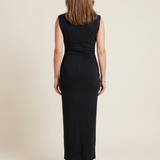 Romida | Sleeveless Draped High Neck Midi Dress