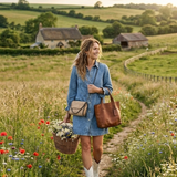 Nilalia | Long Sleeve Button Front Denim Shirt Dress
