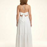 Penda | Halter Neck Gathered Bodice Tiered Maxi Dress
