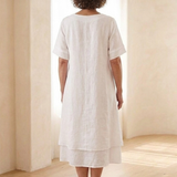 Temette | Layered Short Sleeve Midi Dress