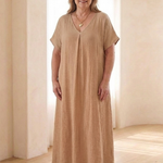 Norwyn | V Neck Short Sleeve Midi Dress