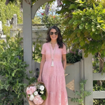 Lilada | Short Sleeve Eyelet Tiered Midi Dress