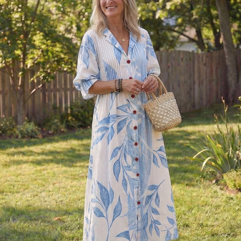 Magdalyn | Botanical Flow Maxi Dress