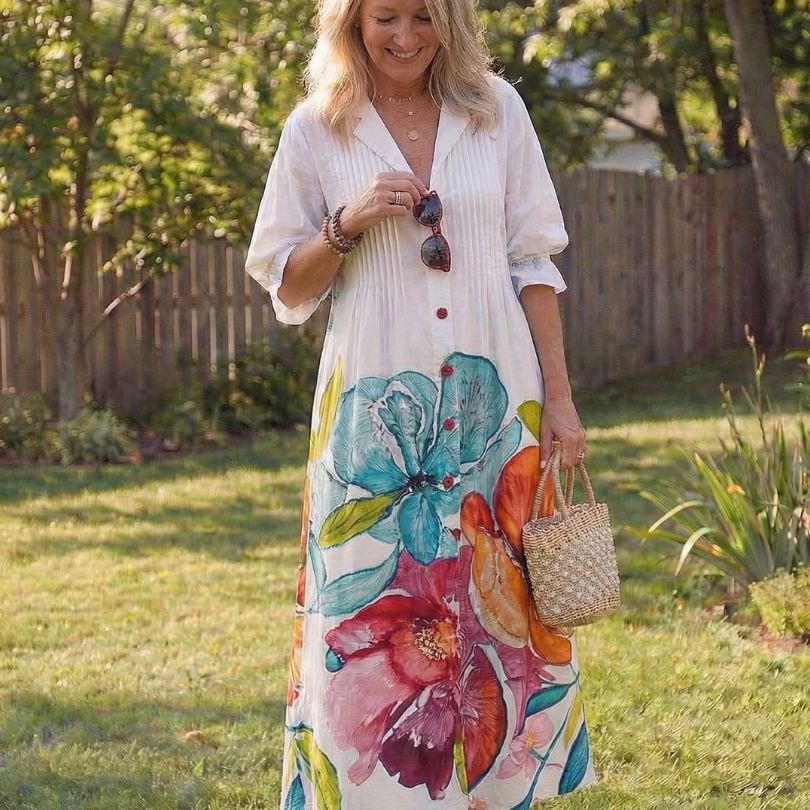 Magdalyn | Botanical Flow Maxi Dress
