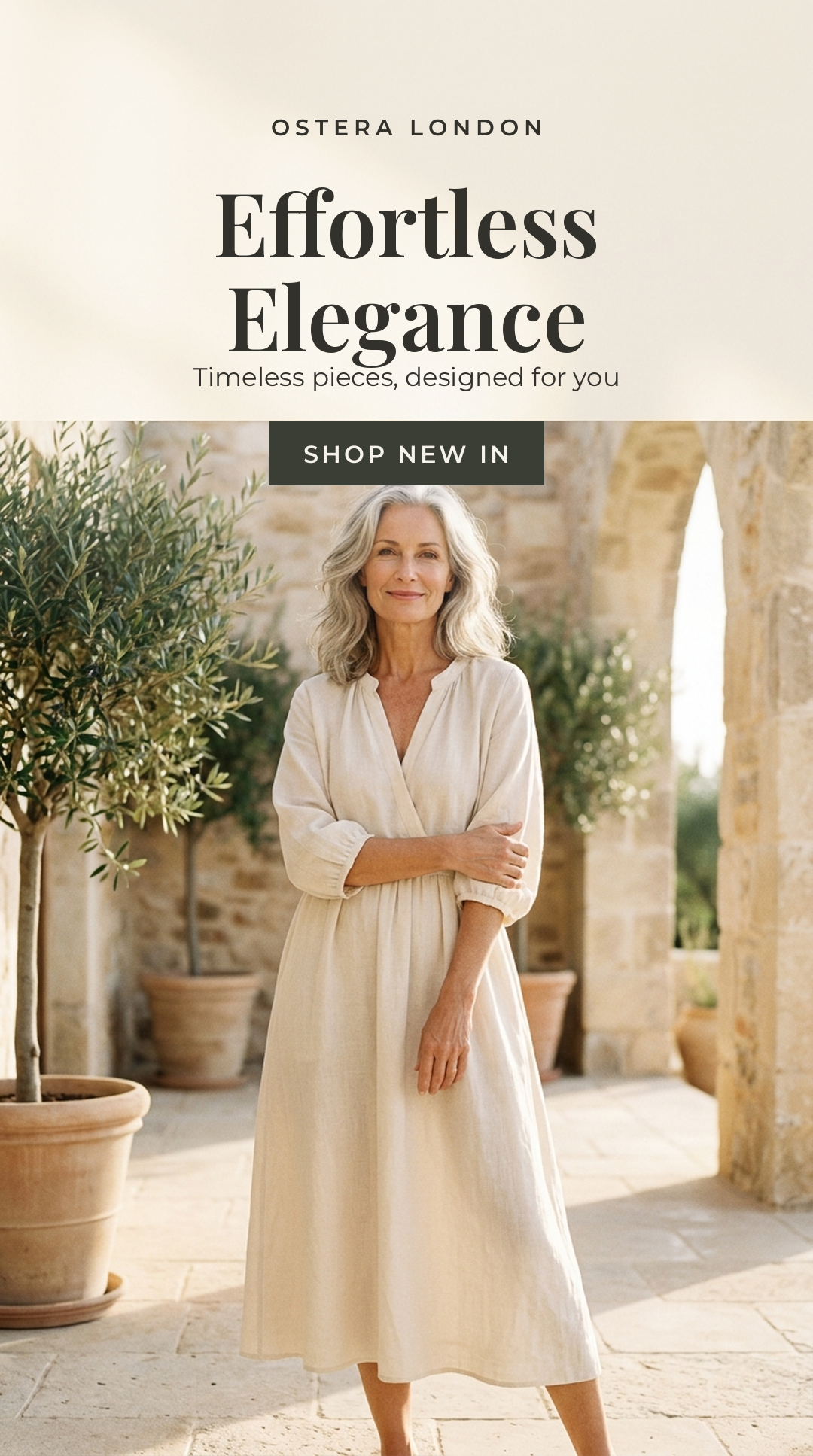 Ostera London hero banner mobile - Effortless Elegance