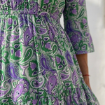 Fiorina | Long Sleeve V Neck Bohemian Maxi Dress