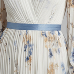 Noramarie | Long Sleeve V Neck Floral Maxi Dress