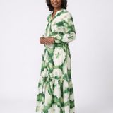 Larney | Long Sleeve Tie Waist Tiered Maxi Dress