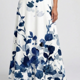 Doretta | V Neck Short Sleeve Floral Maxi Dress