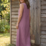 Delnia | Sleeveless V Neck Maxi Dress