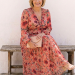 Belmarie | Long Sleeve V Neck Floral Maxi Dress
