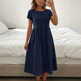 Tamsindra | Short Sleeve Knee Length Pocket Dress