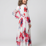 Mirarina | Floral Long Sleeve Wrap Maxi Dress