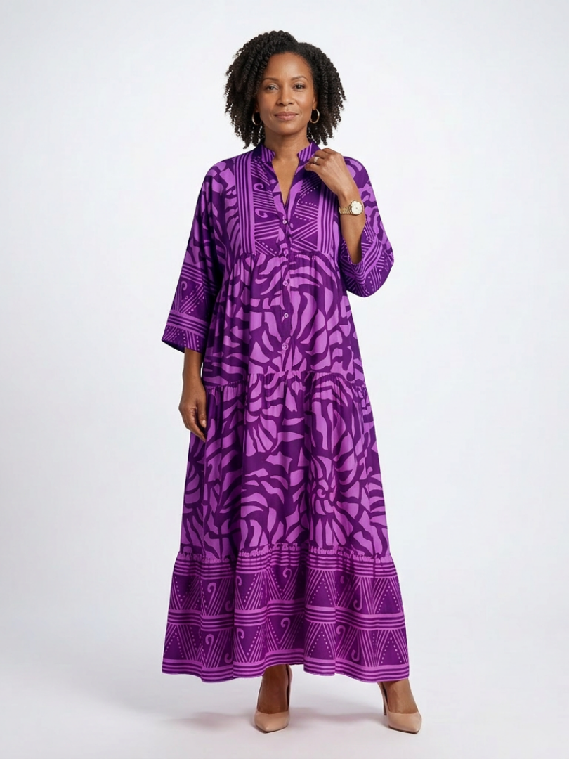 Liada | Button Front Midi Dress