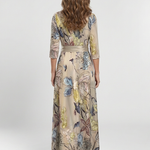 Lorna | Three Quarter Sleeve Floral Maxi Wrap Dress