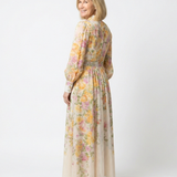 Liarina | Floral Sheer Long Sleeve Maxi Dress