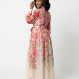 Liarina | Floral Sheer Long Sleeve Maxi Dress